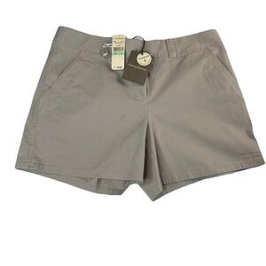 Tommy Bahama Jet Away Twill Shorts Ellery Fit Tan Beige Womens 8 TW85558